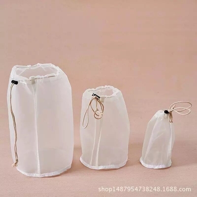 Goede prijs. Kleine Drawstring Nylon Mesh Filter Bag het Certificaat van 200 Micronfda online